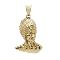 Yellow Gold Indian Head Pendant (14K)