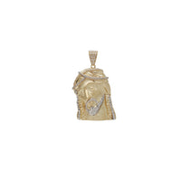 Cubic Zirconia Jesus Pendant (14K)