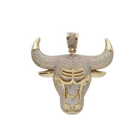 Zirconia Bull Pendant (14K)