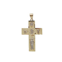 Two-Tone Saints Cross Pendant (14K)