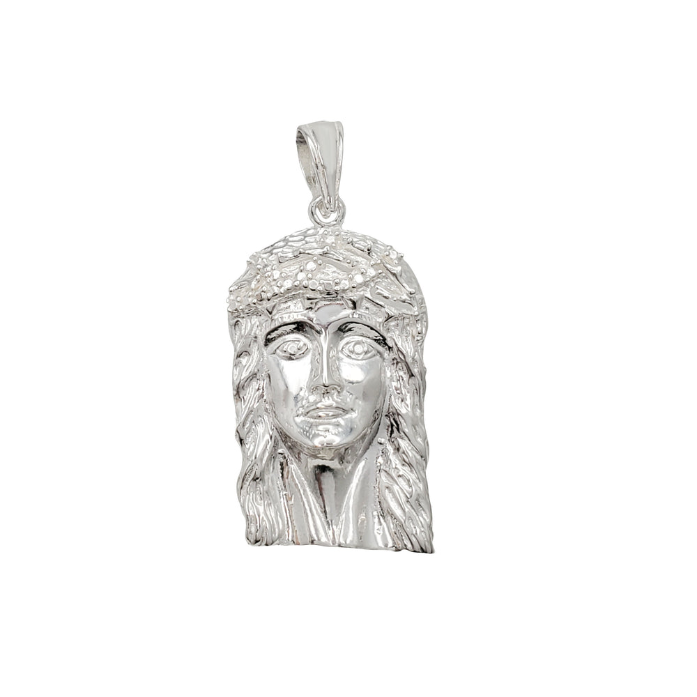 Jesus Head Pendant (Silver）