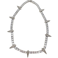 Iced-Out Fancy Tennis Necklace (Silver