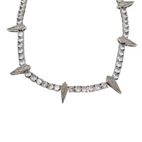 Iced-Out Fancy Tennis Necklace (Silver