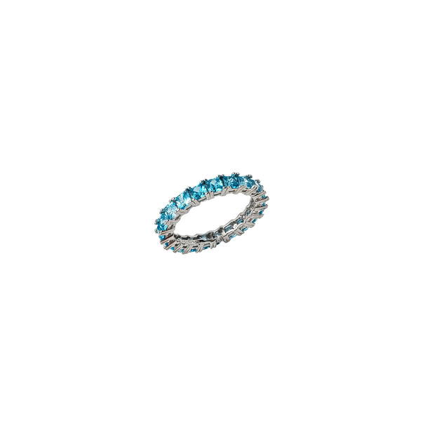 Light Blue Eternity Ring (Silver)