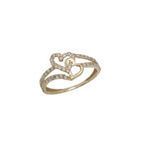 Zirconia Double Heart Ring (14K)
