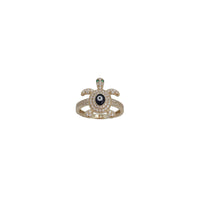 Zirconia Evil Eye Turtle Ring (14K)