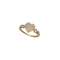 Infinity Band Heart Cubic Zirkonia Ring (14K)