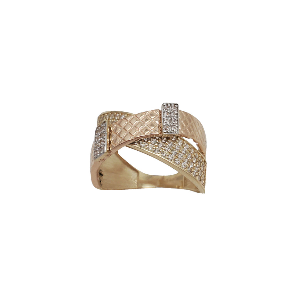 Zirconia Tricolor Ring (14K)