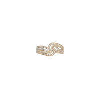 Cubic Zirconia Bypass Ring (14K)