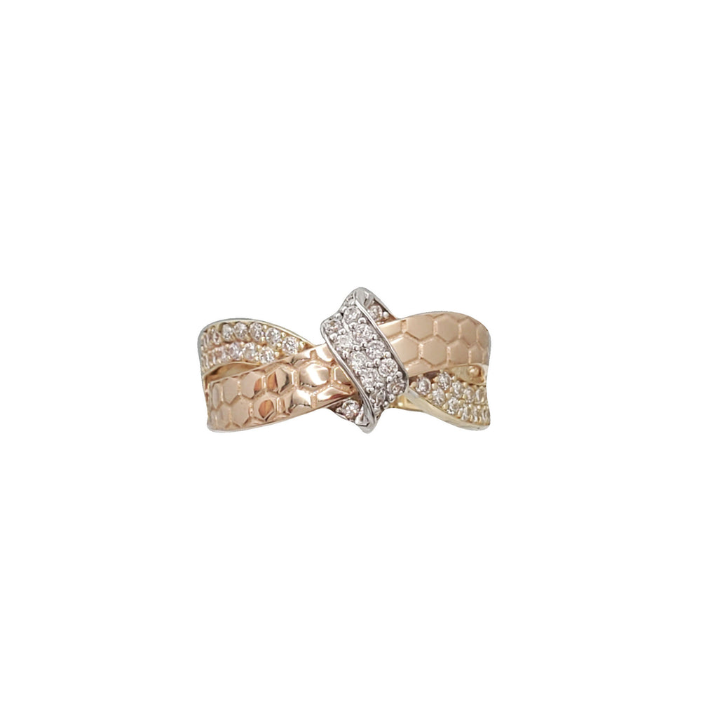 Tricolor Zirconia Ring (14K)