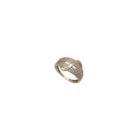 Two-Row and Twist Design Ring (14K)