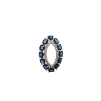 Marquise Shape Diamond & Sapphire Pendant (14K)