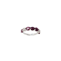 Diamond & Ruby Band Ring (14K)