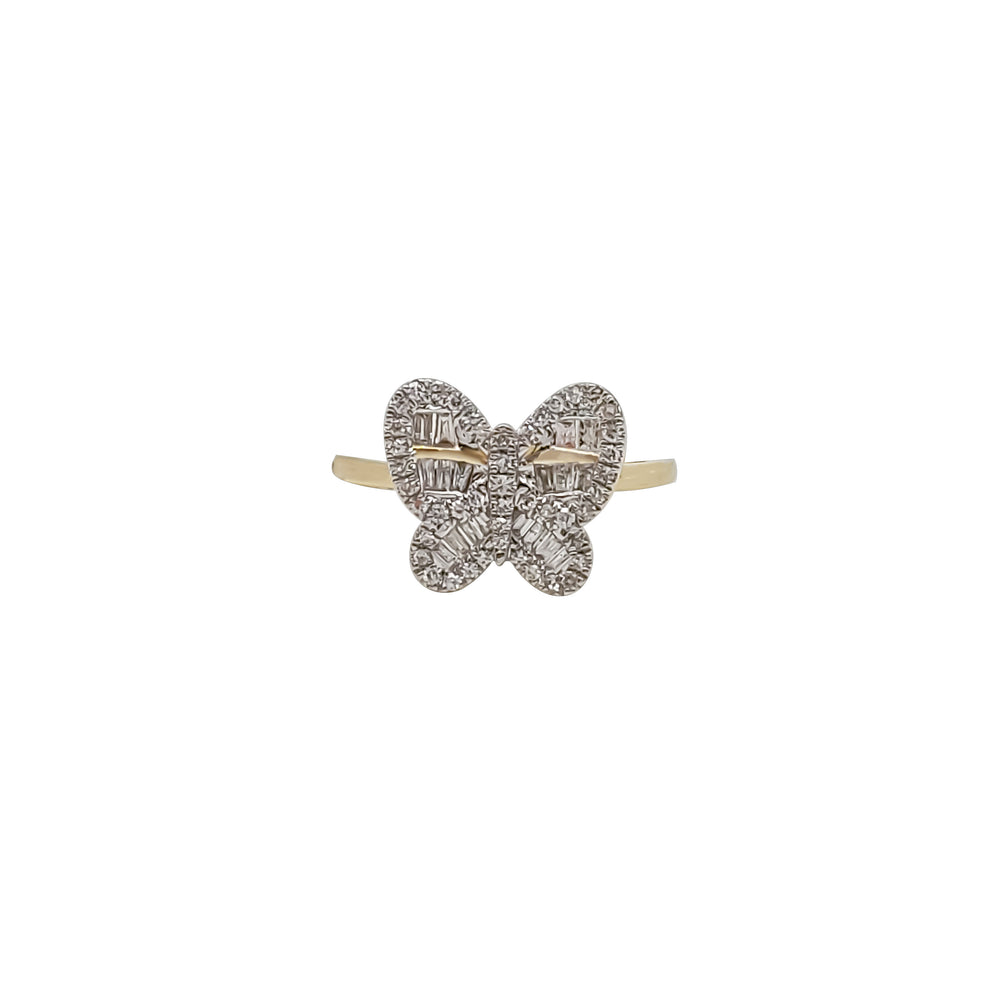 Butterfly Baguette Diamond-Cut （14K）