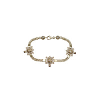 Cubic Zirconia Turtle Bracelet (14K)