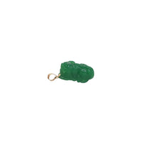 Green Pixiu Jade Pendant (14K)
