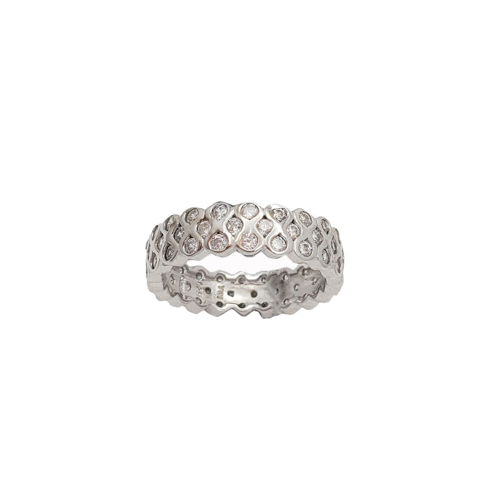 Zirconia Dangling Ring (Silver)