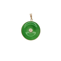 ROUND JADE PENDANT (14K)