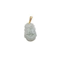 Diamond Sheep Jade Pendant (14K)