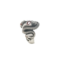 Skull With Snake Ring (Silver)