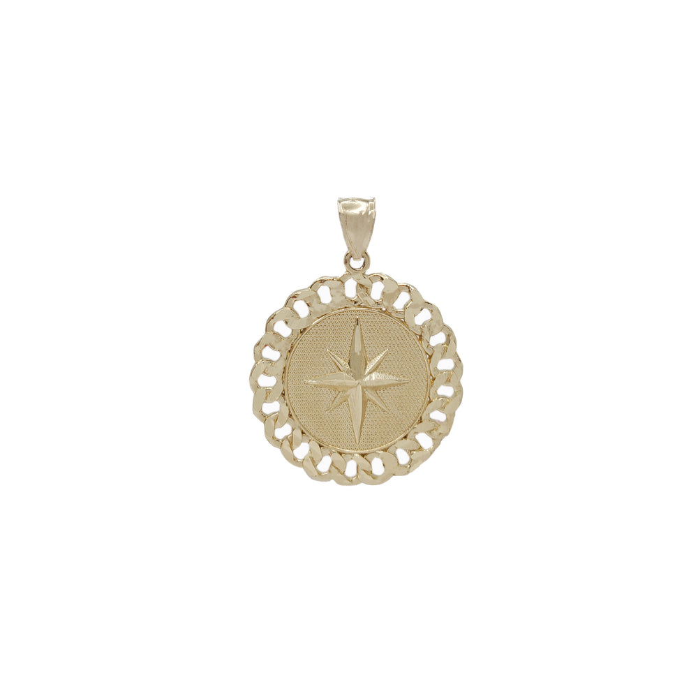 Diamond Cut Compass Pendant (14K)