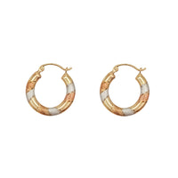 Tri-Tone Hoop Earring (10K)