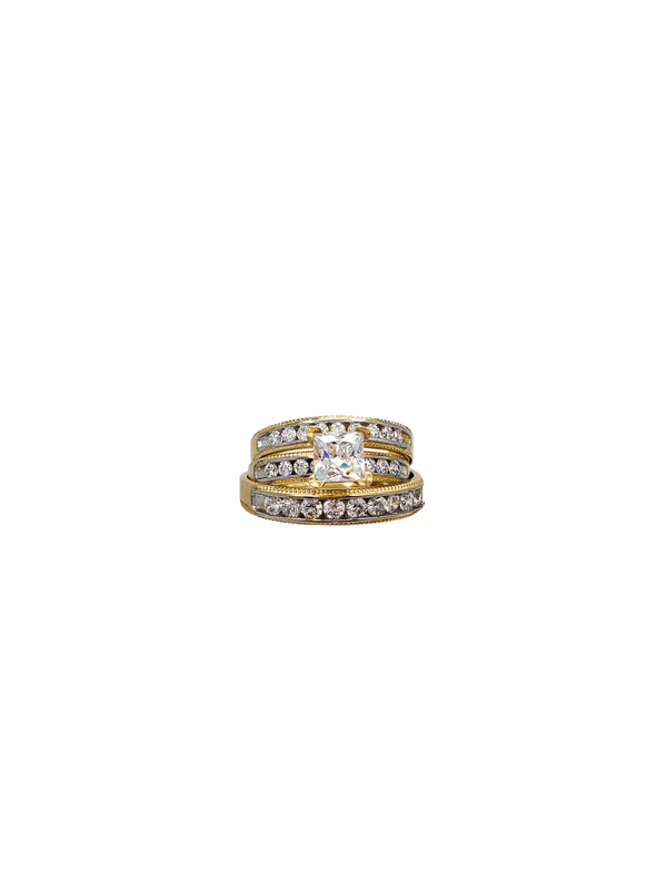 Cubic Zirconia Three-Set Engagement Ring (10K)