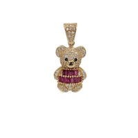 Baguette Cubic Zirconia Teddy Bear Pendant (14K)