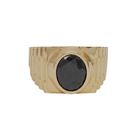 Presidential Bezel Black Onyx Ring (14K)