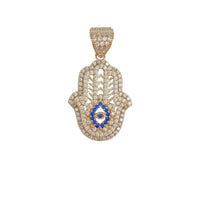 Hamsa Hand CZ Pendant (14K)