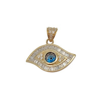 Evil Eye Baguette Pendant (14K)