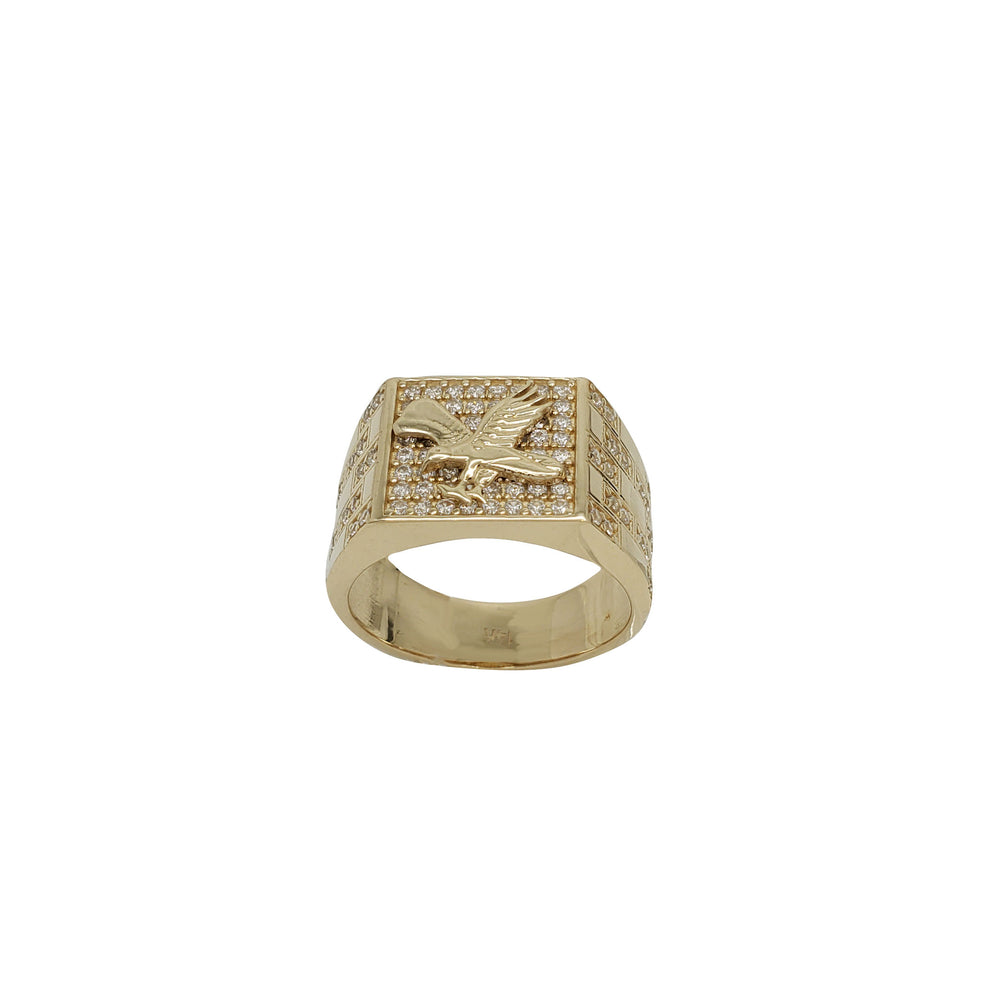 Zirconia Eagle Ring (14K)