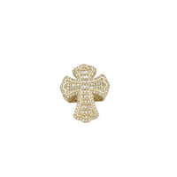 Zirconia Baguette Cross Ring (14K).
