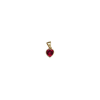 CZ Heart Pendant (14K）