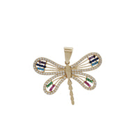 Zirconia Dragonfly Fancy Pendant (14K)