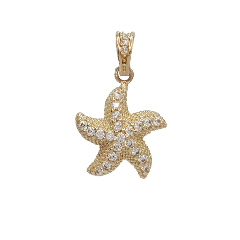 Zirconia Starfish Pendant (14K)