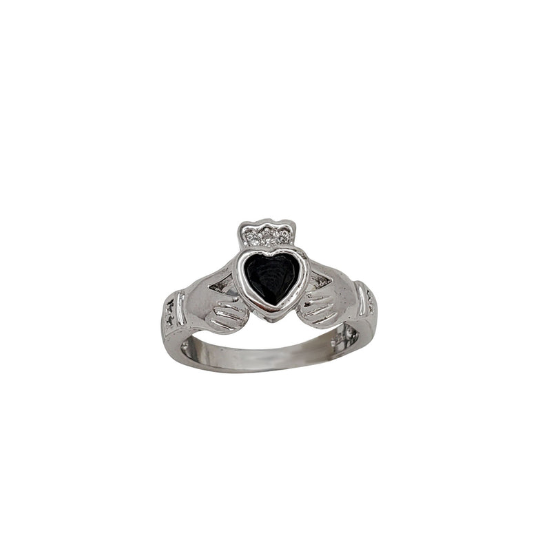 Zirconia Claddagh Ring (Silver)
