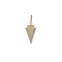Zirconia Geometric Stone set Arrowhead Pendant (14K)