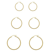 Plain Hoop Earrings (Silver)