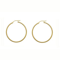 Plain Hoop Earrings (Yellow Silver)