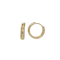 Diamond-Cut Hoop Earrings (14K)