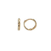 Diamond-Cut Huggie Earrings (14K)