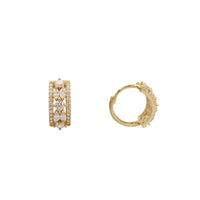 Zirconia Huggie Earring (14K)