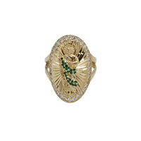 Cubic Zirconia Saint Jude Men's Ring (14K)