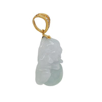 Diamond Laughing Jade Buddha (14K)