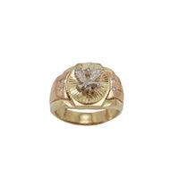Tricolor Zirconia Eagle Ring (14K)