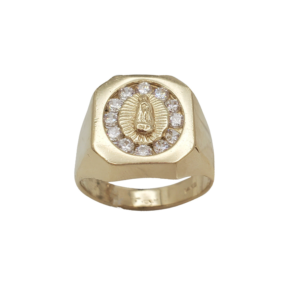 Zirconia Virgin Mary Ring (14K)