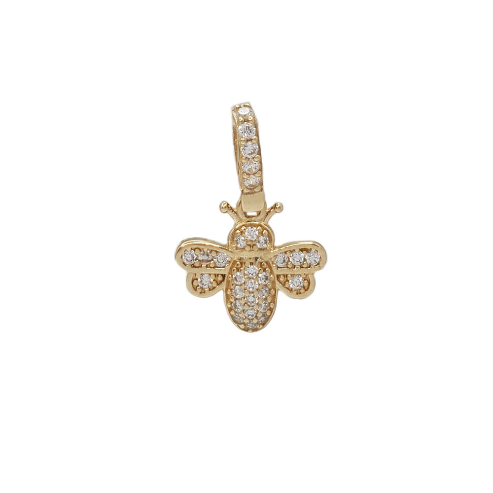 Zirconia Butterfly Pendant (14K)