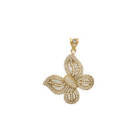 Iced-Out Zirconia Butterfly Pendant (10K)