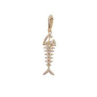 Fish Bone Pendant (14K)